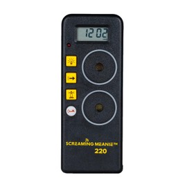 Screaming Meanie 220 Alarm Clock and Timer, Extremely Loud for Deep Sleepers, Multi-Purpose Clock, 3 Sound Levels (with 9v Battery Included) - Black