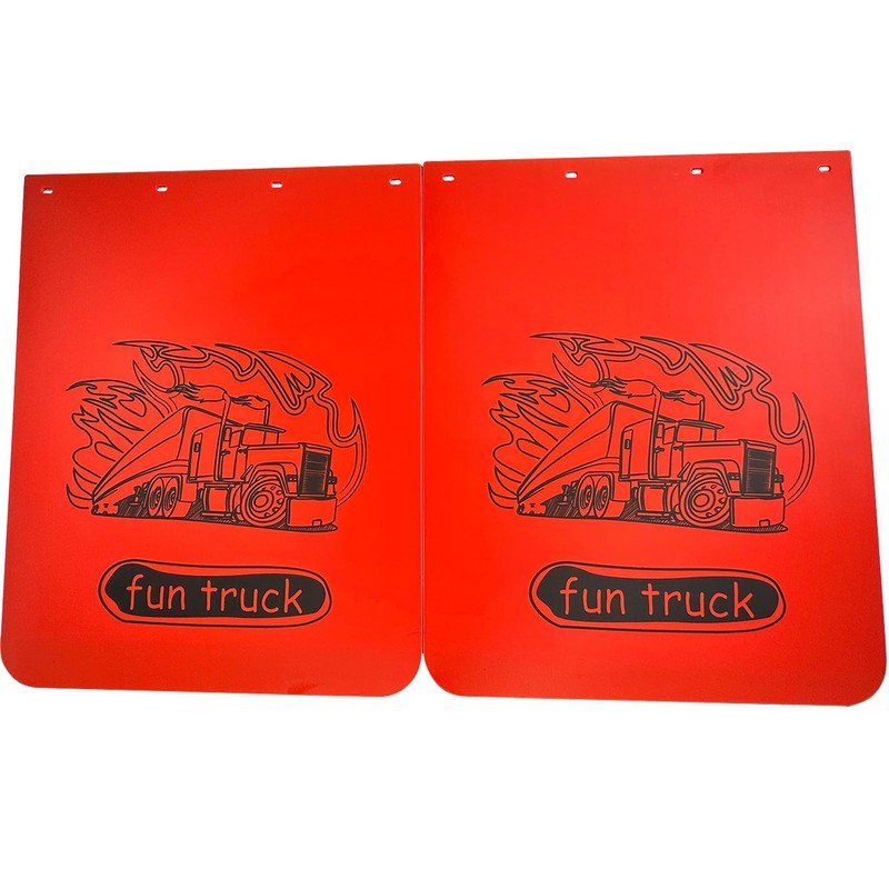 BST BSSP Universal Red Mud Flaps for Semi Trucks, 24''X30''