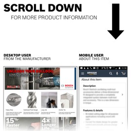 BOSCH HC2312 3/16 In. x 6.5 In. SDS-plus Bulldog Hex Drive Rotary Hammer Bit, Gray