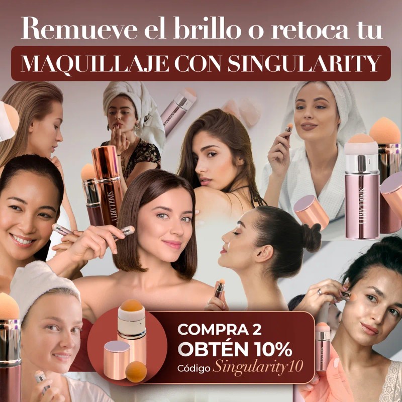 Rodillo Facial De Piedra Volcánica Reutilizable + Esponja