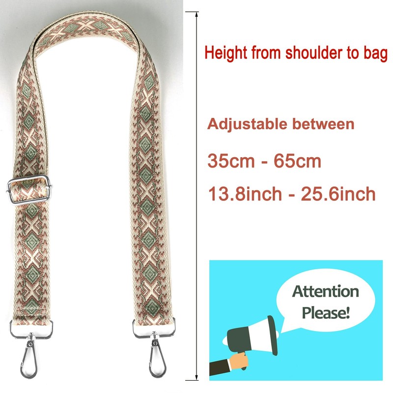Hibate Bag Strap 3.8 cm Wide Bag Straps for Changing