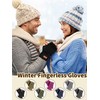 JYUYNY Fingerless gloves, fingerless gloves, cashmere gloves, winter warm knitted