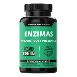 Enzimas Digestivas Probióticos Y Prebióticos Prebiotic - Lactobacillus Acidophilus, Lactasa, Lipasa - Digestive Enzymes Fibra - Probioticos Mujer / Hombre - Flora - 180 Cápsulas