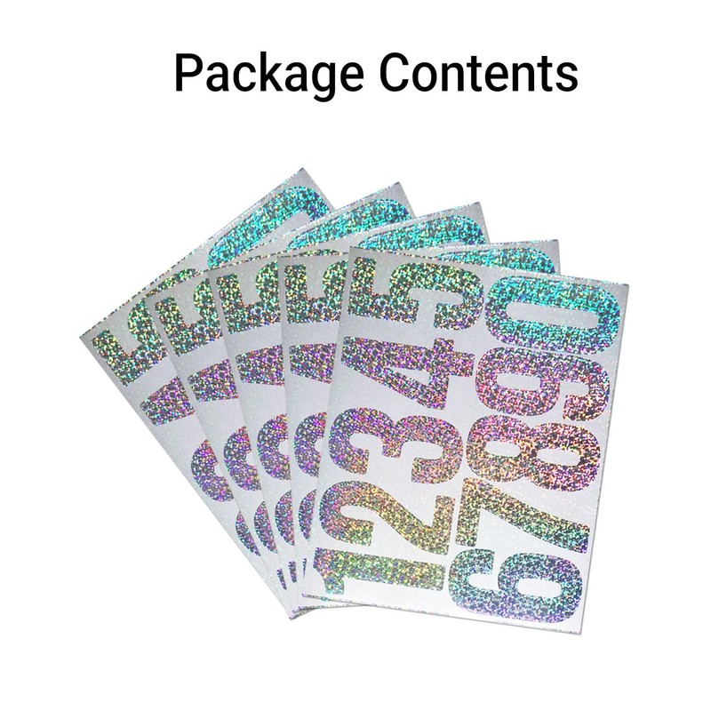 3 Inch Reflective Number Sticker for House Number, Mailbox, Signs