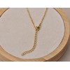 Aoloshow Justin Heart Name Necklace Women 18k Gold Plated Stainless