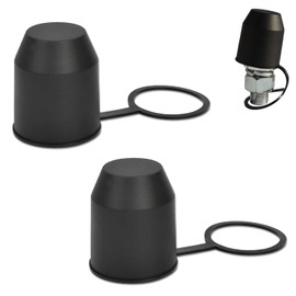 Towing Hitch Protective Cap with Locking Ring, Pack of 2, Towing Hitch Cover, for 50 mm Ball Head Trailer Hitch Cap, for Car, Motorhome, Trailer Ball Head Protection (Black)