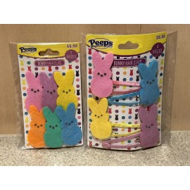 Easter Peeps Bunnies Hair Clip Accessories Set of Two / New