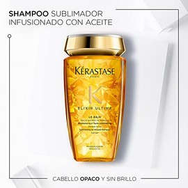 KÉRASTASE Le Bain Elixir Ultime Shampoo | Nutre profundamente desde la raíz hasta las puntas y aporta suavidad y brillo | Con Aceite de Marula, Aceite de Camelia y Aceite de Argán | 250ml