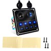 Rocker Switch Panel 4 Gang 12‑24V 5 Pin Blue Light