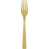 Unique Gold Solid Plastic Forks (18ct) - Durable & Elegant