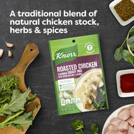 Knorr Gravy Mix Roasted Chicken Gravy For Delicious Easy Meals and Side Dishes No Artificial Flavors, No Added MSG 1.2 oz