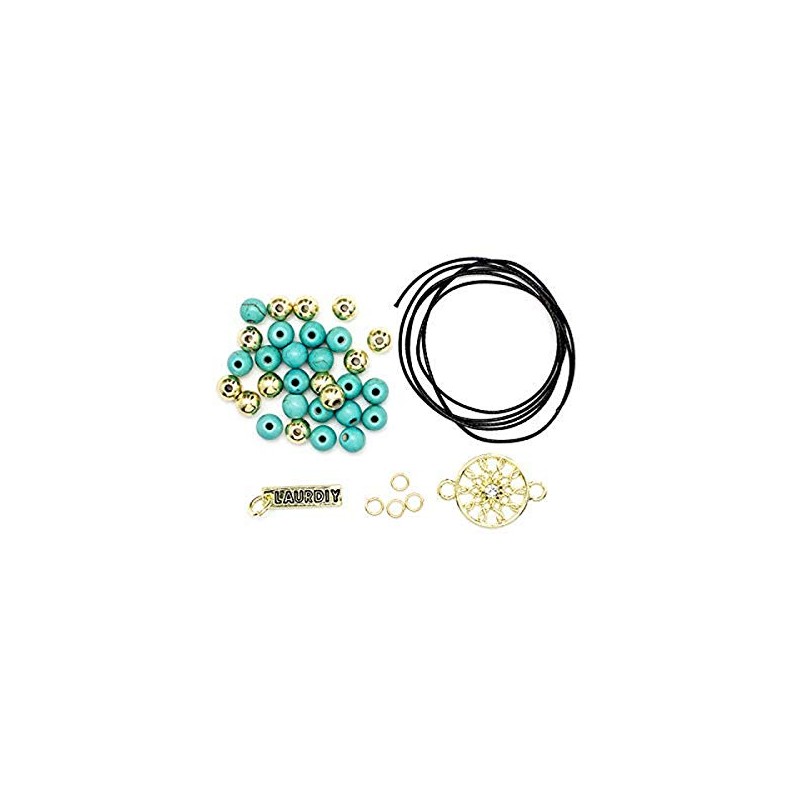 LaurDIY Mini DIY Bracelet Kit, Turquoise