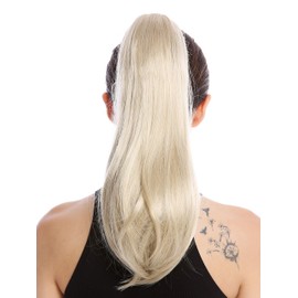 WIG ME UP - TZB-26A-V-22 Hairpiece Ponytail Braid Long Straight Curved Light Blonde Champagne Blonde 45cm