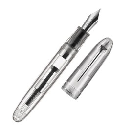 Clarity Transparent Fountain Pen Set – Available in 3 Nib Sizes and 4 Colors, Includes Ink Converter, Elegant Gift Box, – Premium Quality Writing Instrument, 1 Year International Warranty