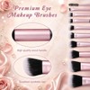 10pcs Brochas de Maquillaje Profesional de Viaje Mini Pinceles con