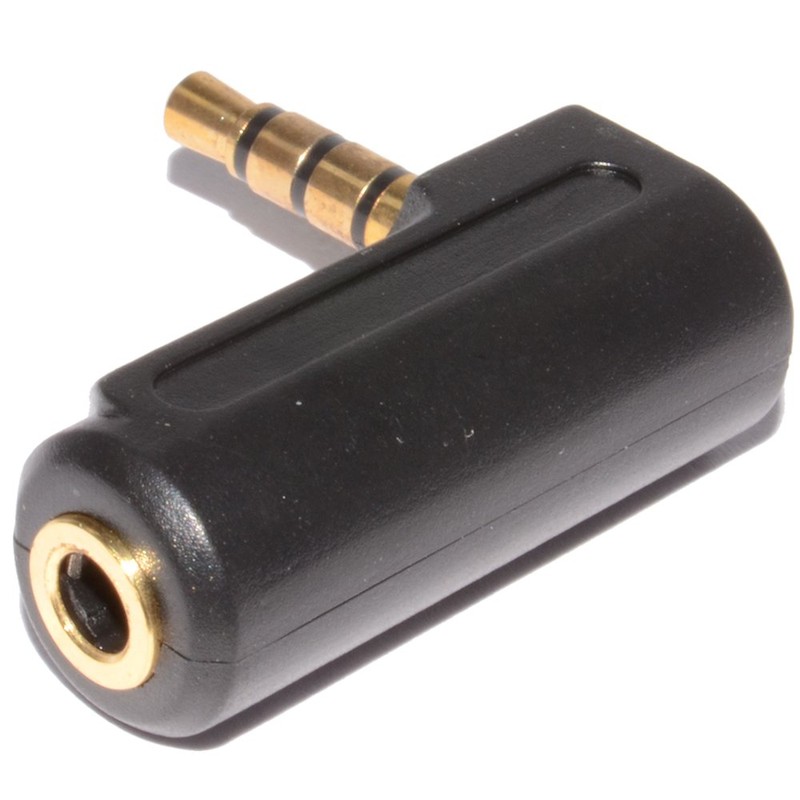 kenable 4 Pole 3.5mm Jack Socket to Right Angle Plug