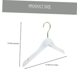 CAXUSD 10Pcs Wooden Clothing Hangers Practical Slip Closet Hangers for Non Deformable Design for Organizing Clothes Nursery