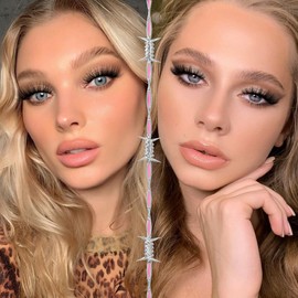 Boahankuke Natural False Eyelashes Wispy Fluffy Cat Eye Lashes Pack 20 Pairs 4 Styles Faux Mink Fake Eyelash Extensions Curly Lash Strips