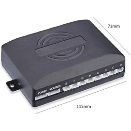 TOTMOX Car Reverse Parking Radar System 8 Reversing Sensors Kit with Front and Rear Alarm Buzzer Reminder LED Display Safe Driving, Car Parking Sensor, White