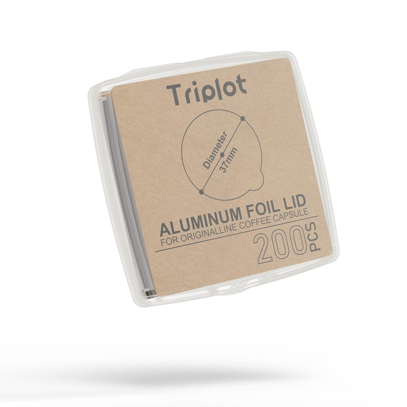 Tiplot Aluminum Lids for Reusable Nespresso OriginalLines Capsules 200pcs,Self Adhesive