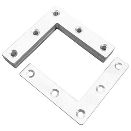 12 PCS Stainless Steel Furniture Connection Plates,Flat Metal Repair Mending Fixing Plate Brackets Support (L-Shaped)