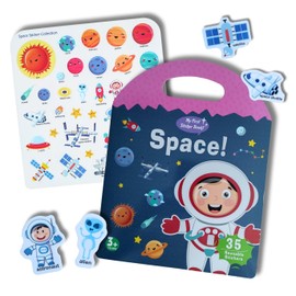 Reusable Waterproof 3D Sticker Book for Kids 3-7 Years Old Animals Vehicles Dinosaur Insects Stickers Birthday Gift for Toddlers Educational Toys