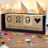 MIJOMA Yearly Countdown Calendar Cube Made of Wood - Permanent