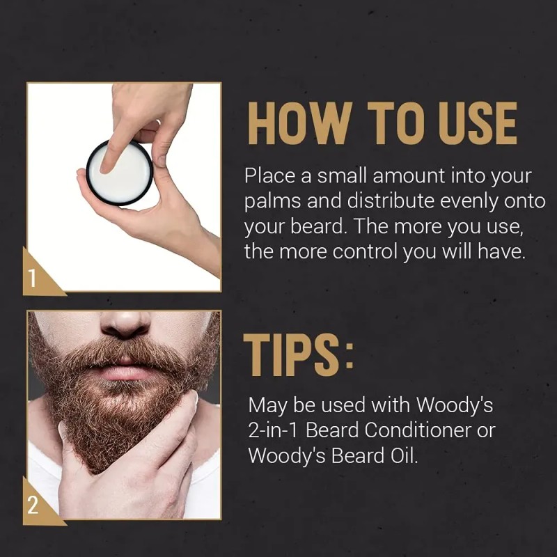 Bálsamo Para Barba 2 En 1 De Woody Para Hombres: