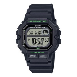 Casio WS-1400H Series Sports Gear Digital Men's Watch, 60 Lap Memory Function, Overseas Model, Black WS-1400H-1AV