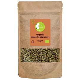 Organic Green Peppercorns - Certified Organic - by Busy Beans Organic (500g)