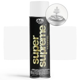 Fox Valley Super Supreme Traffic Marking Spray Paint – 18 oz (6-Pack), Fast-Drying, Long Lasting, Durable & Weather-Resistant - Marking Paint for Roads, Parking Lots, Sidewalks & Factory Floors, White