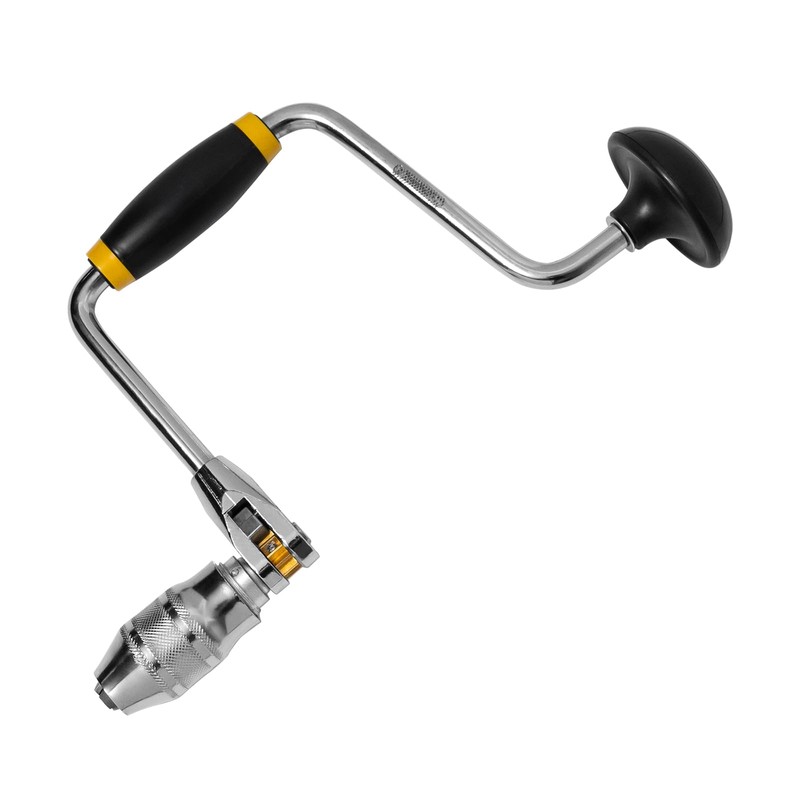 YZCHAIN Adjustable Hand Drill Brace, Manual Woodworking Drill, Lightweight Portable