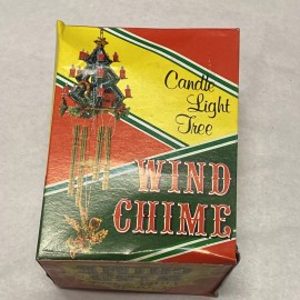 Vintage Christmas Decor Wind Chime Mid Century Circa 1974 Candle Light Tree NIB