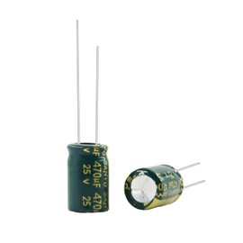 Boguish 470uF 25V Capacitors Radial Lead Cylindrical Aluminum Electrolytic 8x12mm 20Pcs