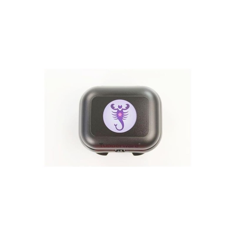 TUPPERWARE Mini Oyster Box Keeper black Zodiac Scorpio The Scorpion