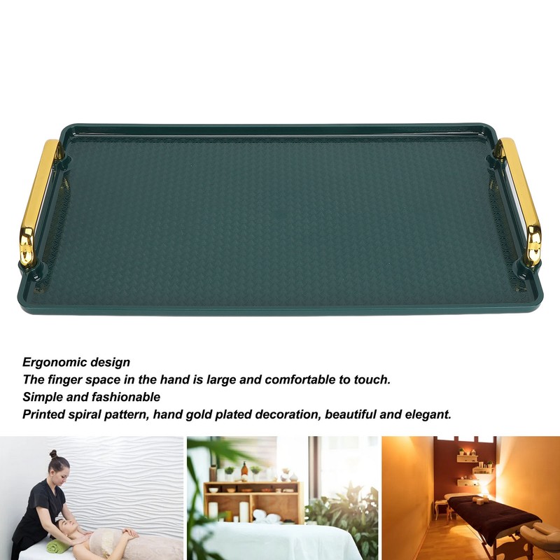 Large Handle Tray Double Ear Plastic Tray Rectangular Stable Multifunctional