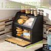 BMOSU Bread Box with Cutting Board Kitchen Bread Storage Organizer