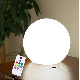 Solar Ball Light Outdoor Decorative-8 inch Outdoor Waterproof Powered Ball Lights with Remote Control, 10 Modes Rgbw Color Changing Decor for Garden Poolside Backyard Pathway