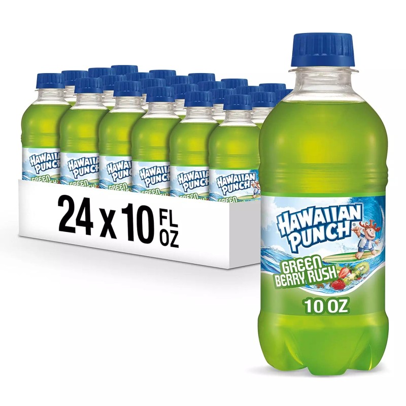 Hawaiian Punch Polar Blast Juice, 10oz Bottles, 24 Pack, Caffeine-Free