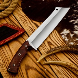 WARIVO KNIFE Survival Machete with Sheath for Cutting Trees, for Yard Work and for Bushcrafting Machetes Sickle Heavy Duty Machete for clearing Brush Garden Tools Construction Blade