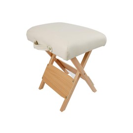 Elitzia Salon Furniture Foldable Wooden Chair Beauty Spa Chairs Salon Stool Two Colors Optional ET20646 (Creamy-White)