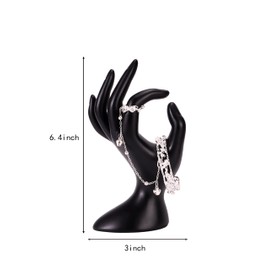 Zoihet Hand jewelry holder Ring holder for jewelry For Displaying Bracelets, Rings, Jewelry and Room decorations and Store event displays (black)