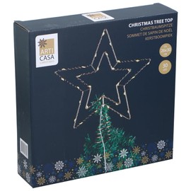 Arti Casa Christmas Tree Top Luminous - Christmas Tree Star Pointed - Christmas Tree Top LED - LED Star Tree Topper - Christmas Decoration - Christmas Tree Topper Rose Gold