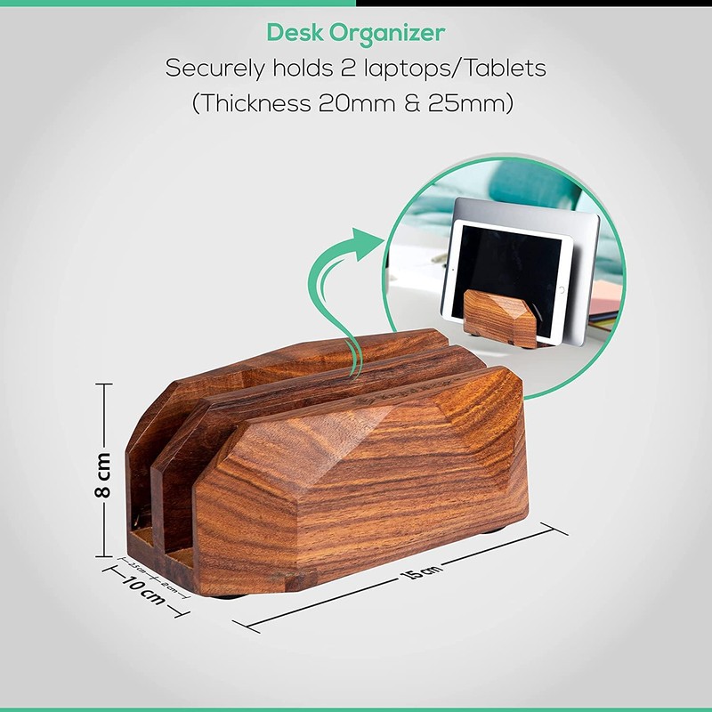 DnU Avenue Width Adjustable Vertical Laptop Stand for Desk, Laptop