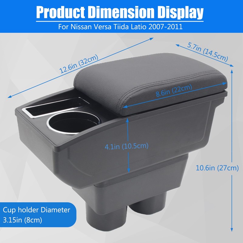 Car Armrest Box for Nissan Versa Tiida Latio 2007-2011 Auto