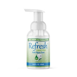 Refresh Liquid Wipe: Toilet Paper Foam. Eco-Friendly Wet Wipe Alternative. Cleanses and Soothes with Witch Hazel and Aloe. Plumbing and Septic Safe 250ml (8.45 Fl Oz).…