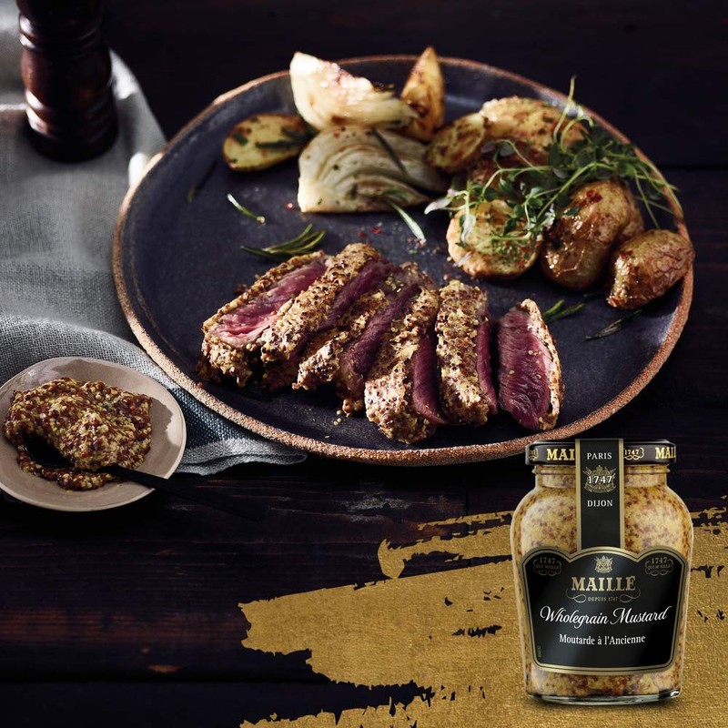 Maille Wholegrain since 1747 Mustard for pork, beef, and salad