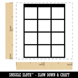 Ukulele Chord Blank Self-Inking Rubber Stamp Ink Stamper - 1 Inch Small - Blue Ink