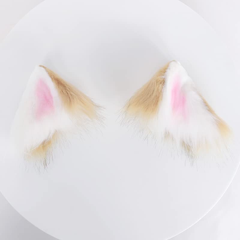 Amback Gorou Cosplay Wig Orange mixed White Gradient Wig for