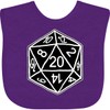 inktastic 20 Sided Black Dice Baby Bib Purple - Gus